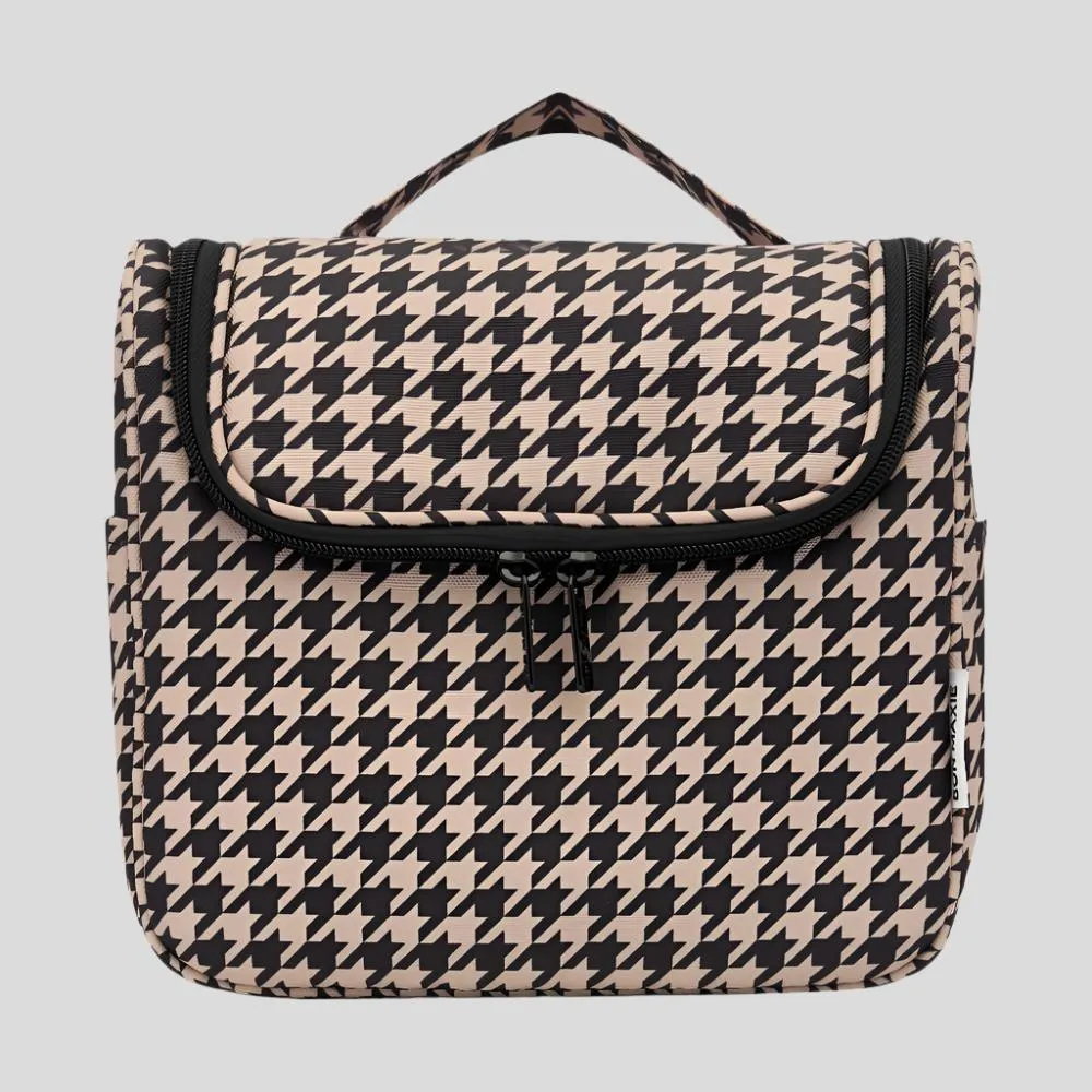Bon Voyage Travel Toiletry Bag -- Black Houndstooth