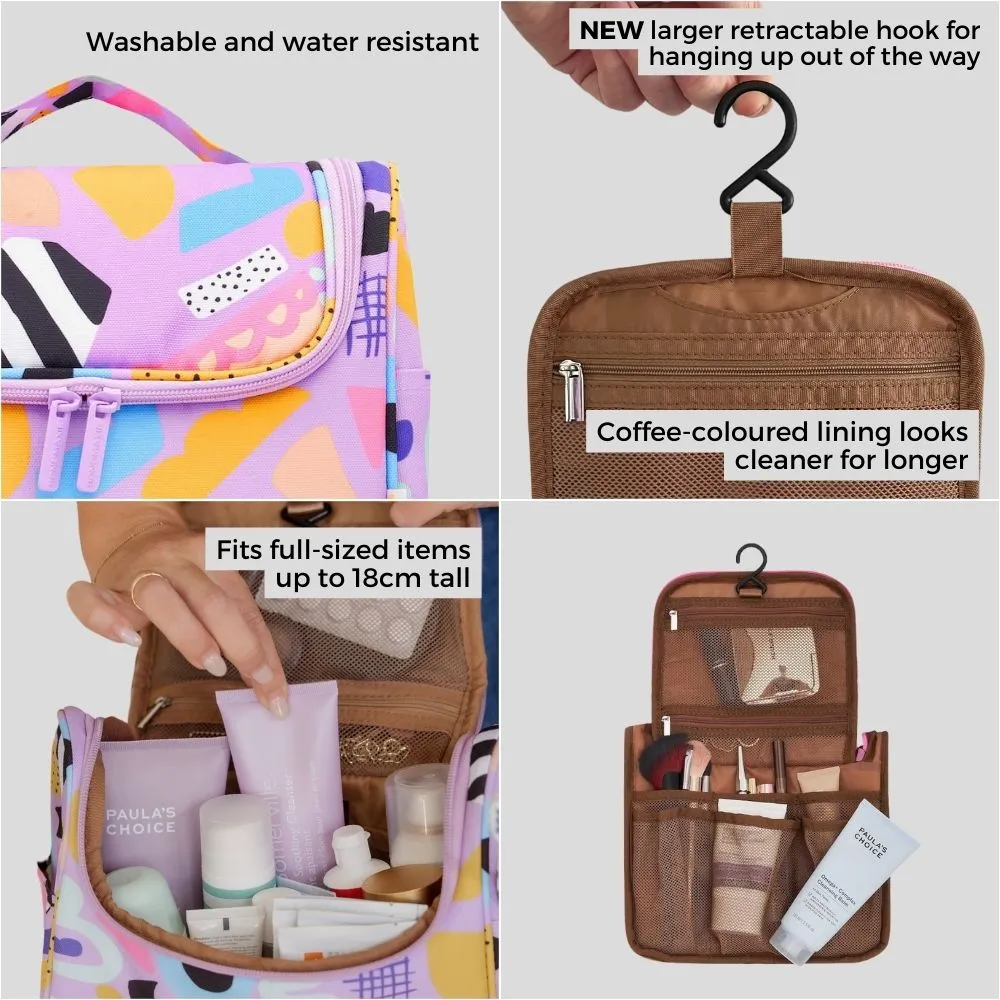 Bon Voyage Travel Toiletry Bag -- Black Houndstooth