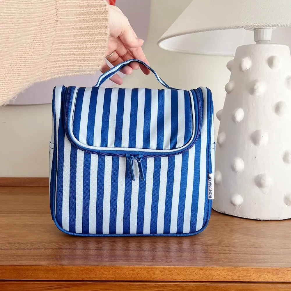 Bon Voyage Travel Toiletry Bag -- Blue Stripes