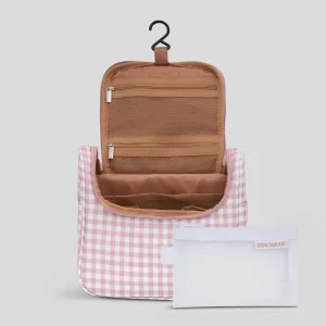 Bon Voyage Travel Toiletry Bag -- Milk Tea Gingham