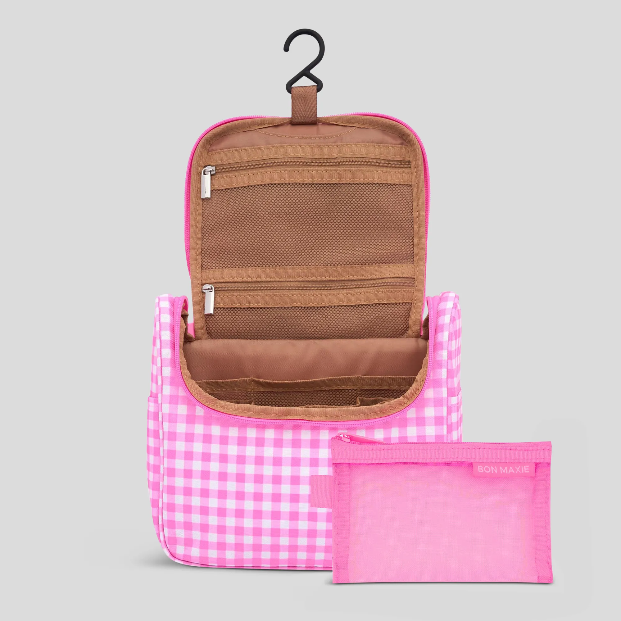 Bon Voyage Travel Toiletry Bag -- Pink Gingham