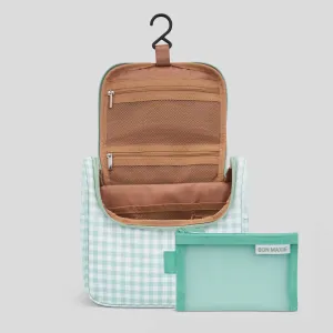 Bon Voyage Travel Toiletry Bag -- Sage Gingham