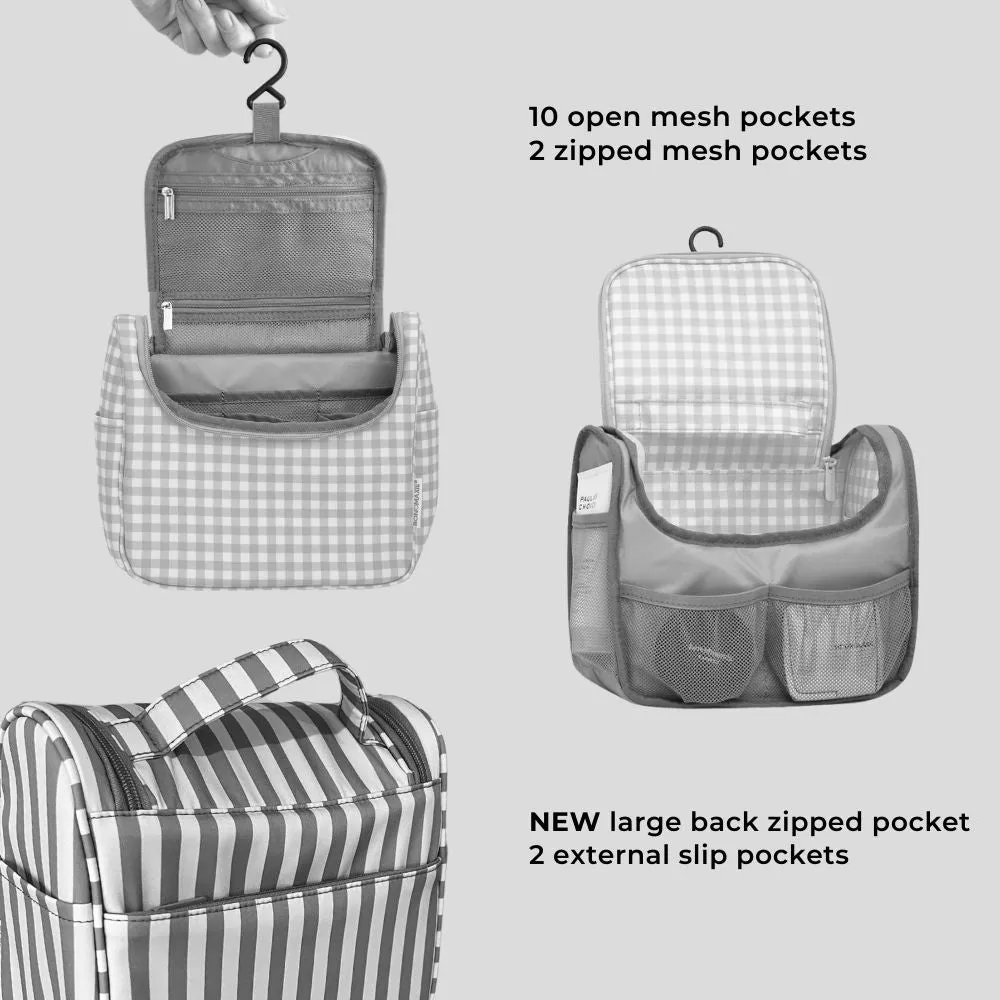 Bon Voyage Travel Toiletry Bag -- Sage Gingham