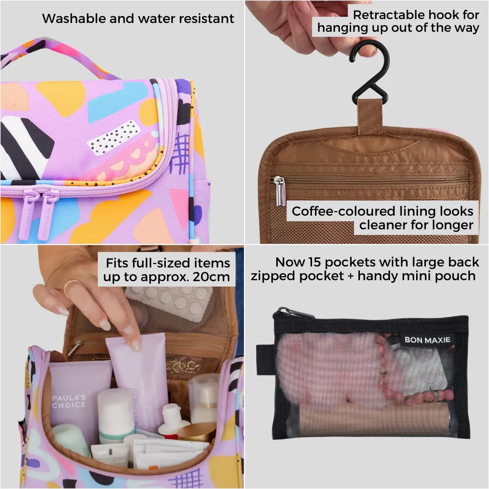 Bon Voyage Travel Toiletry Bag -- Sage Gingham
