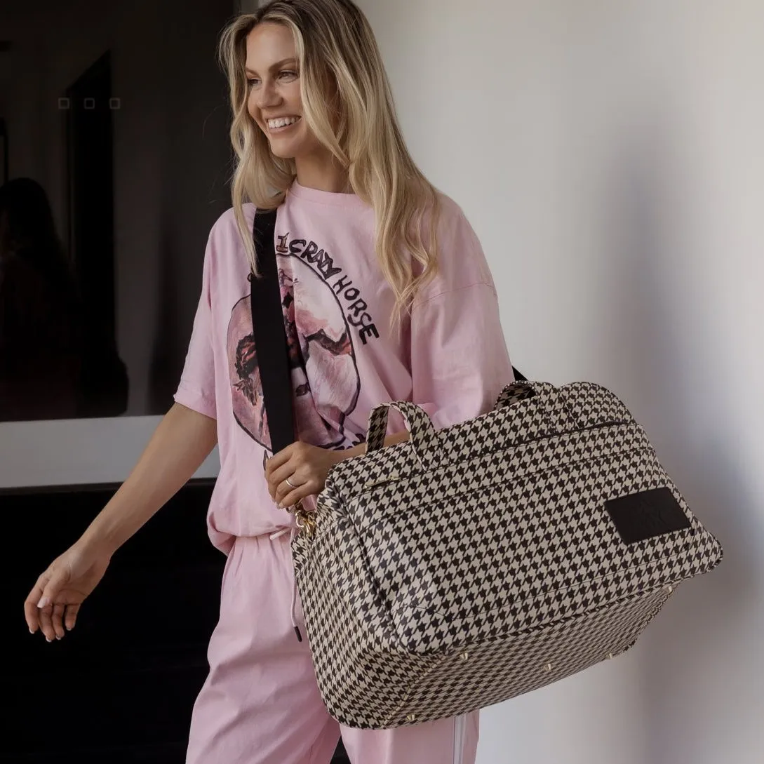 Bon Voyage Weekender Bag -- Houndstooth