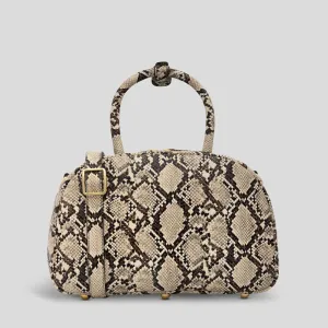 Bowler Leather Crossbody Bag -- Snake