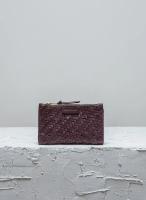 CAIA Dark Maroon Twill Wallet