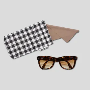 Easy-Squeezy Glasses Case -- Black Gingham