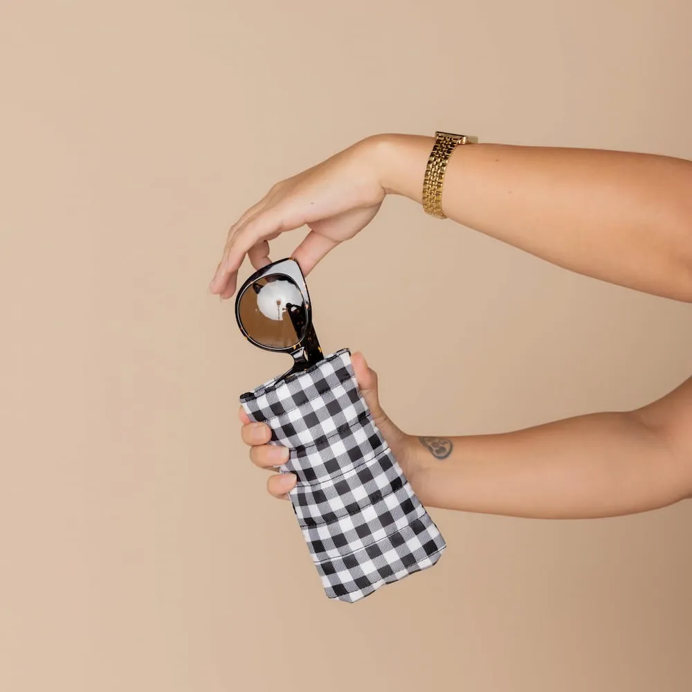 Easy-Squeezy Glasses Case -- Black Gingham