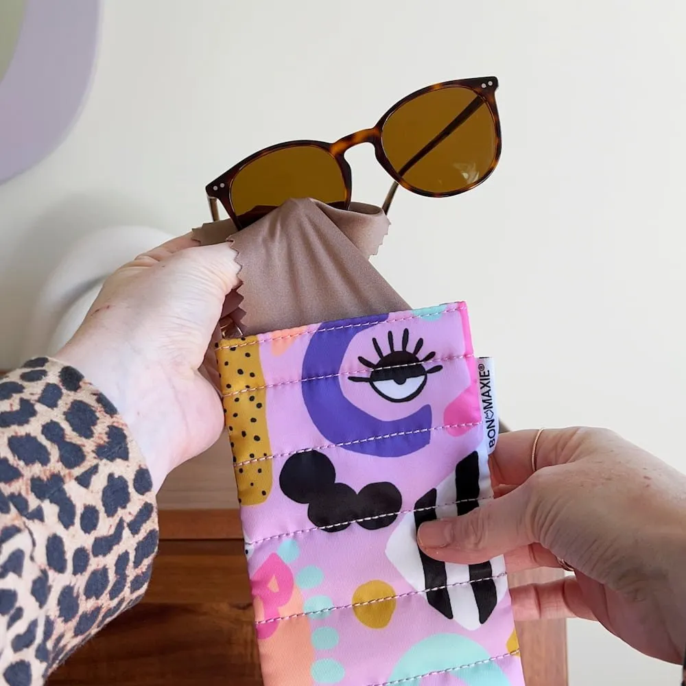 Easy-Squeezy Glasses Case -- Eye Love Purple