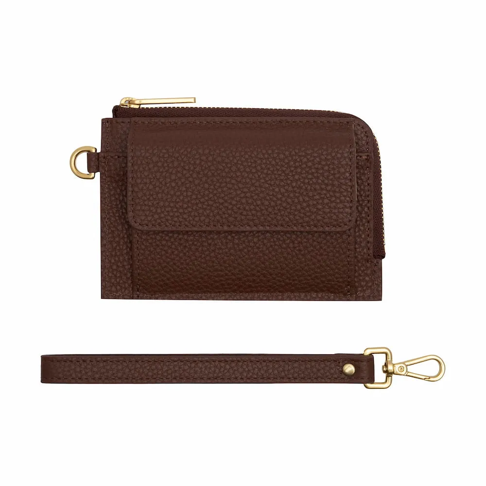 Everyday Leather Mini Wallet -- Chocolate