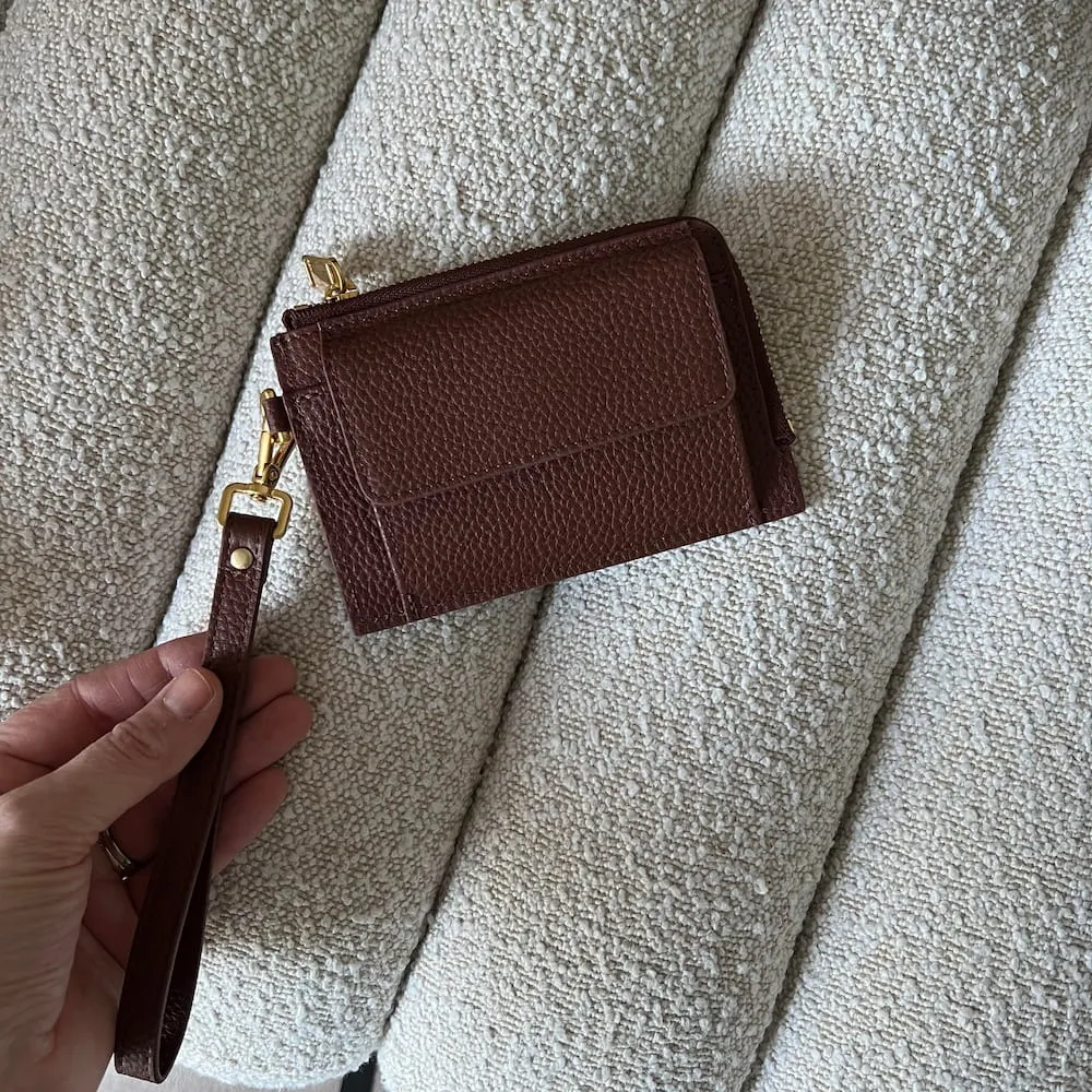 Everyday Leather Mini Wallet -- Chocolate