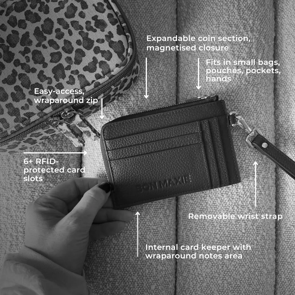 Everyday Leather Mini Wallet -- Leopard