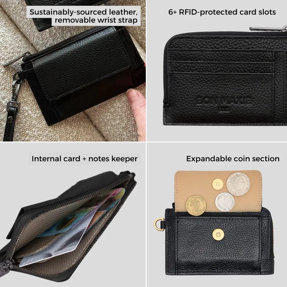 Everyday Leather Mini Wallet -- Leopard