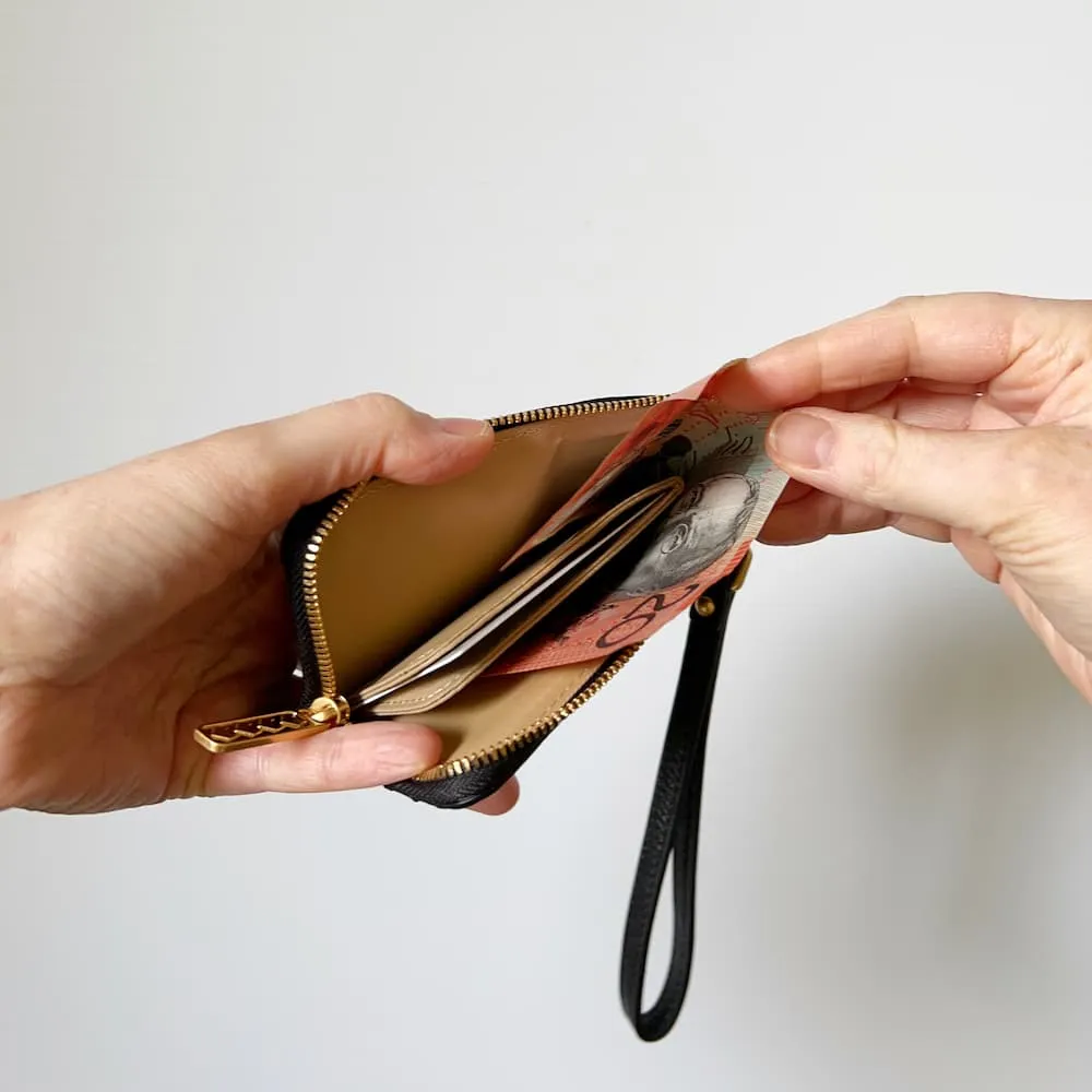 Everyday Leather Mini Wallet -- Tan