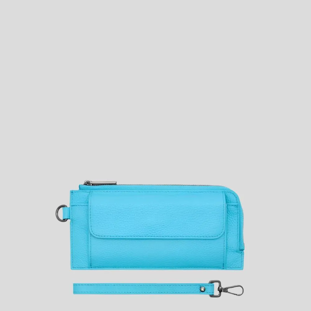 Everyday Leather Slimline Wallet -- Electric Blue
