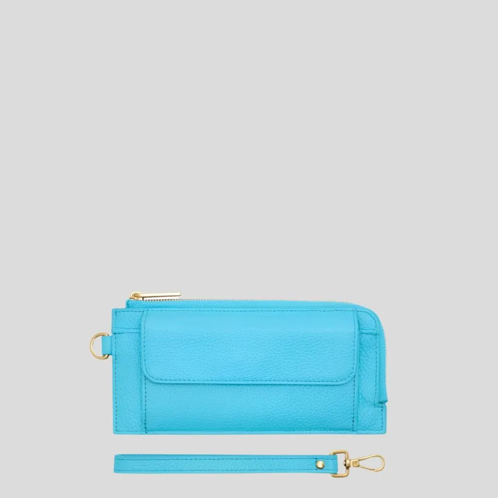 Everyday Leather Slimline Wallet -- Electric Blue