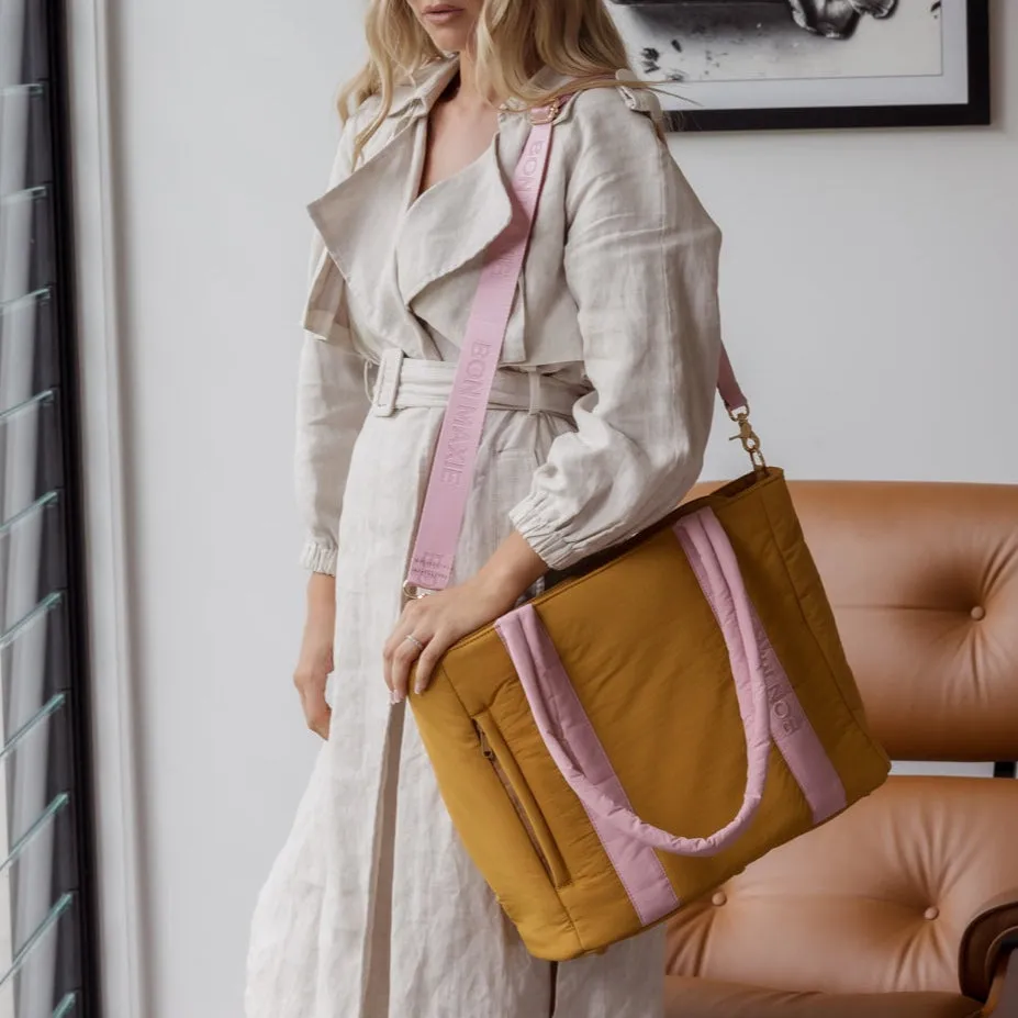 Everyday Tote Bag -- Pink/Mustard