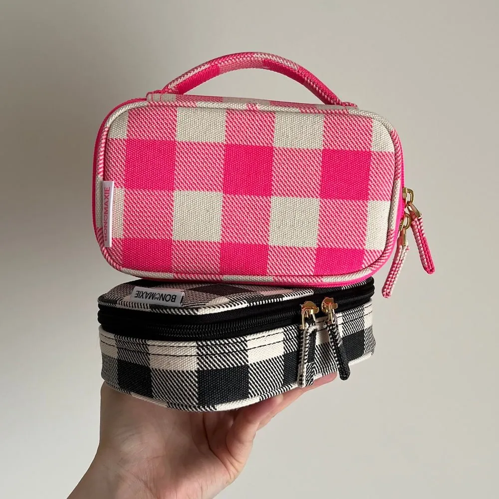 Handy Handle Case -- Neon Pink Gingham