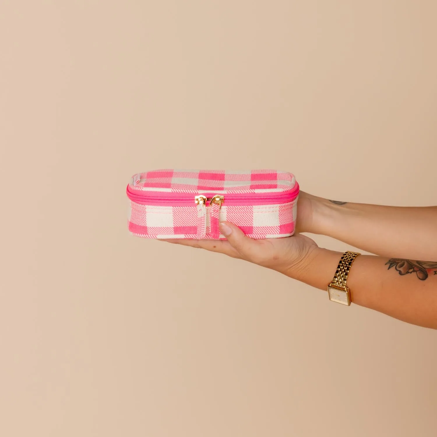 Handy Handle Case -- Neon Pink Gingham