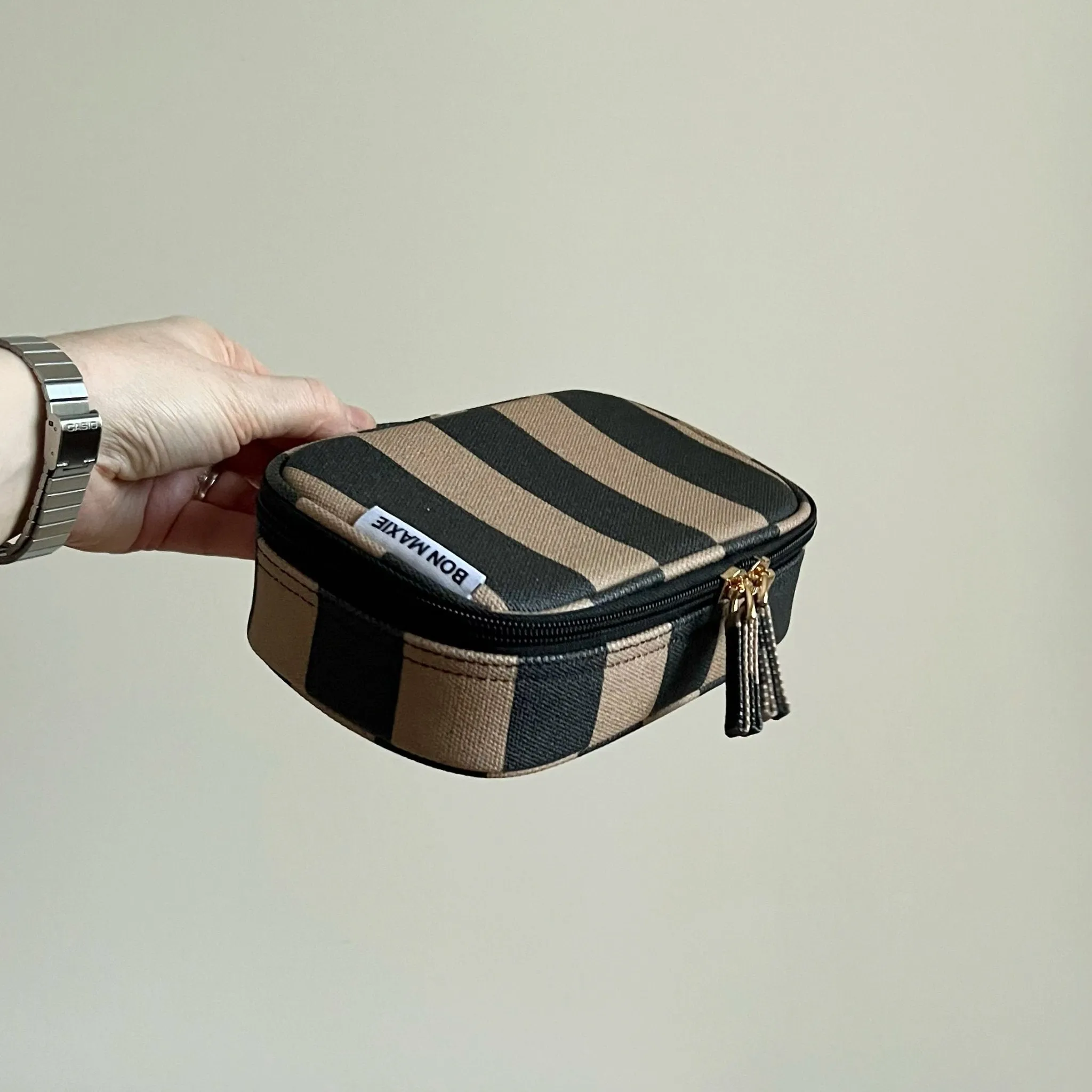 Handy Handle Case -- Tan and Black Stripe