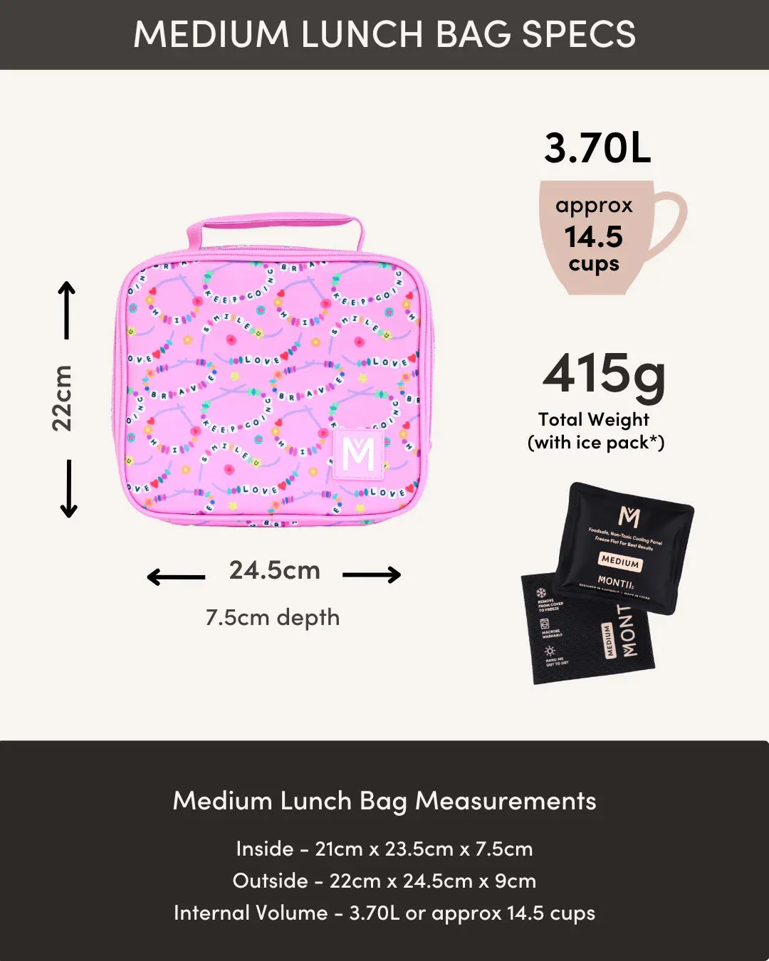 Insulated Lunch Bag Medium -- Montii Safari