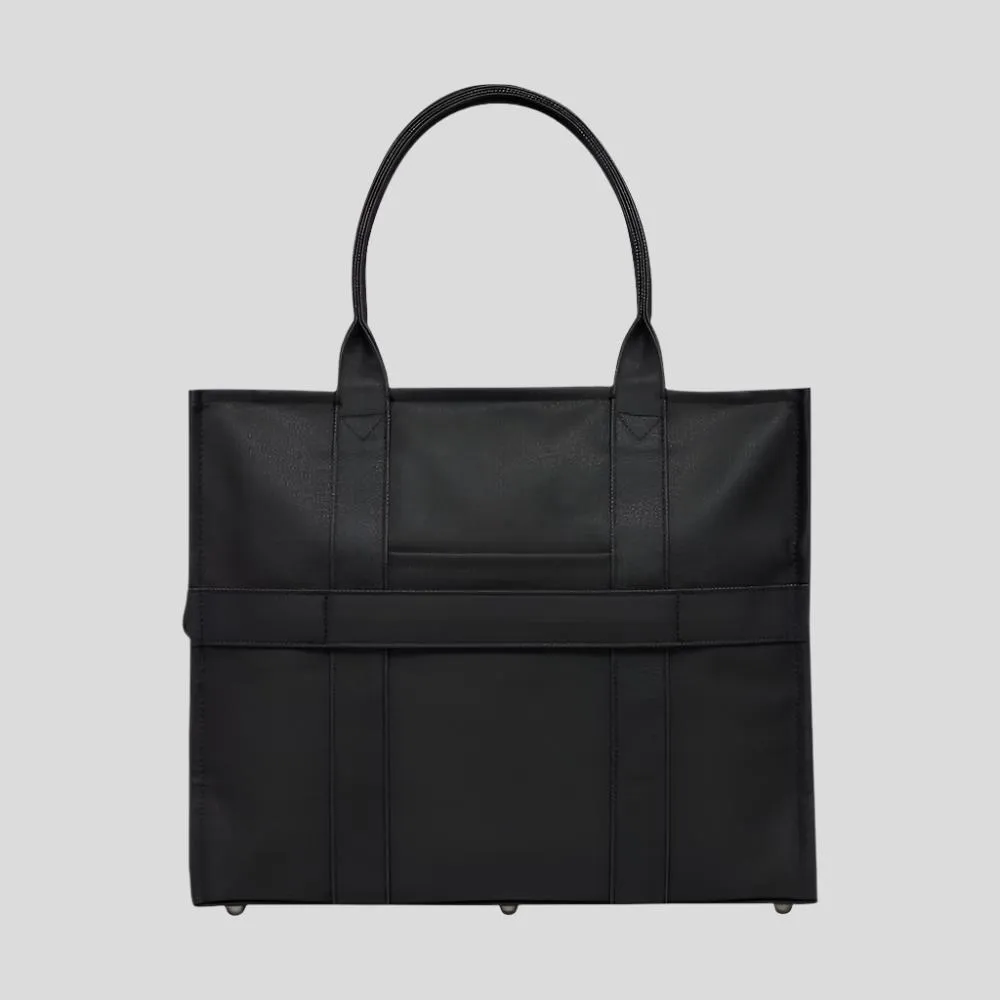 Large Bon Vivant Structured Tote Bag -- Black