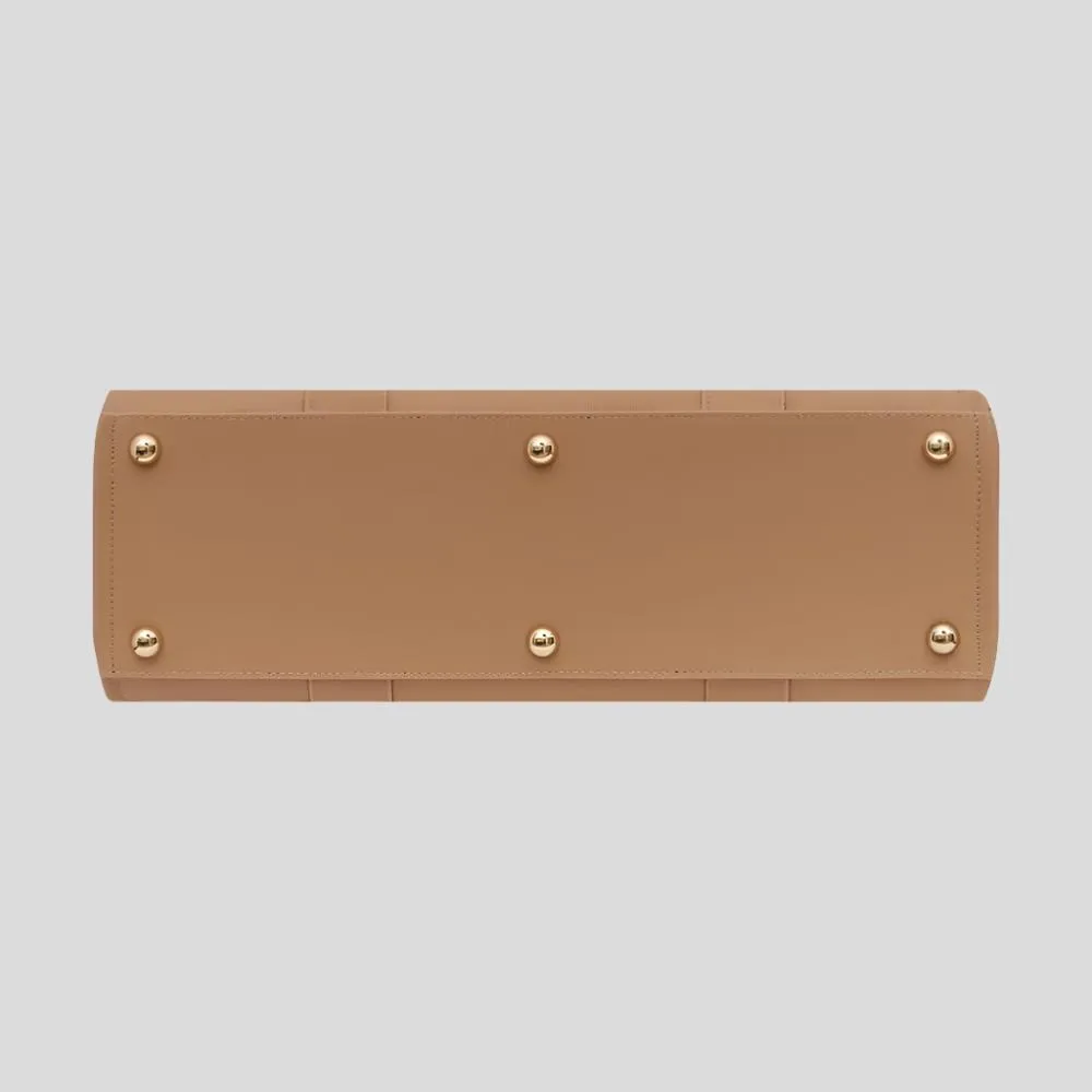 Large Bon Vivant Structured Tote Bag -- Tan