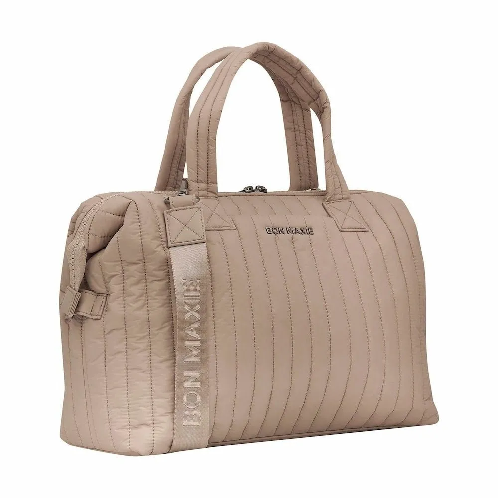 Large Puffy Pillow Crossbody Bag -- Latte