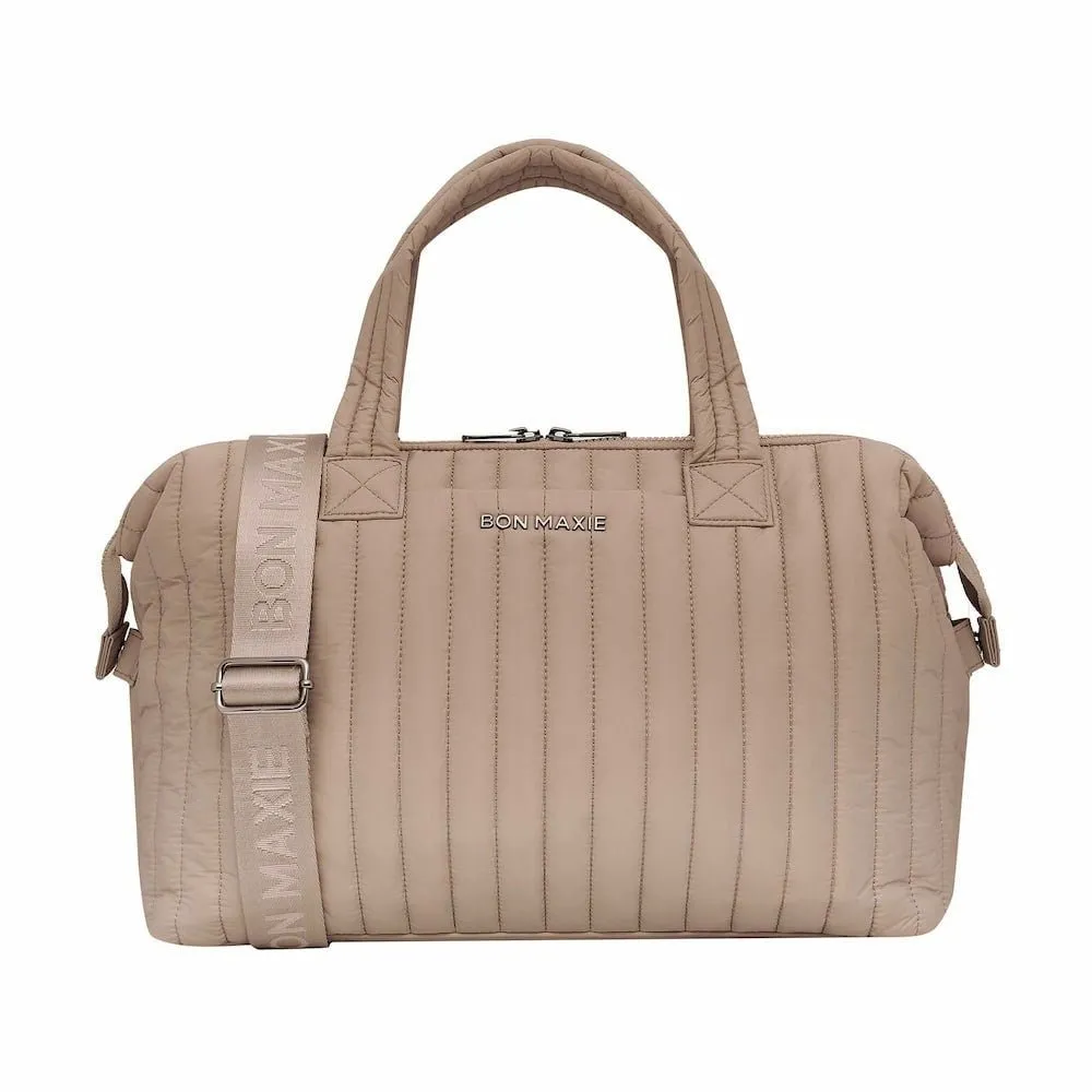 Large Puffy Pillow Crossbody Bag -- Latte