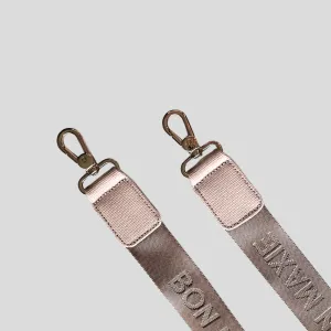 Logo Bag Strap Nylon -- Milk Tea