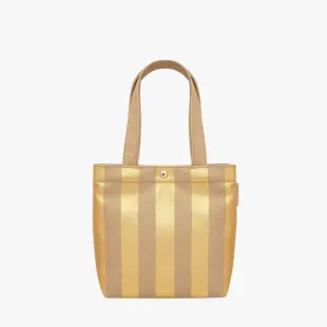 Mini Bonnie Tote Bag -- Gold Stripe