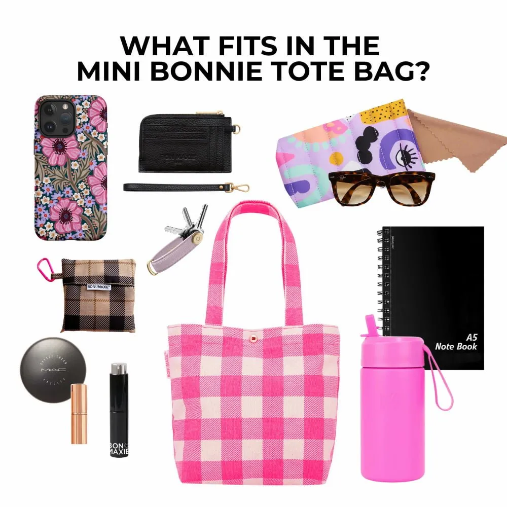Mini Bonnie Tote Bag -- Navy Floral