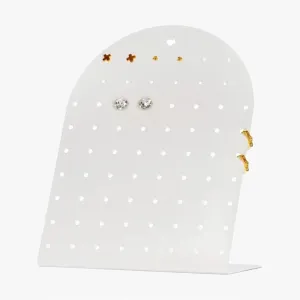 Mini Classic Earring Holder -- White - Up to 34 Pairs