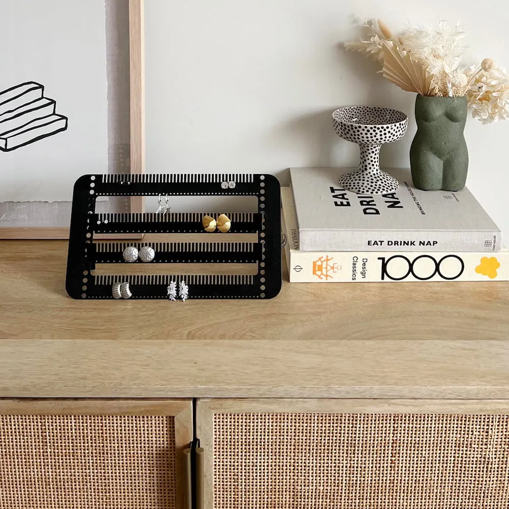 Mini Metal Easy-Drop Jewellery Stand/Hanger -- Black