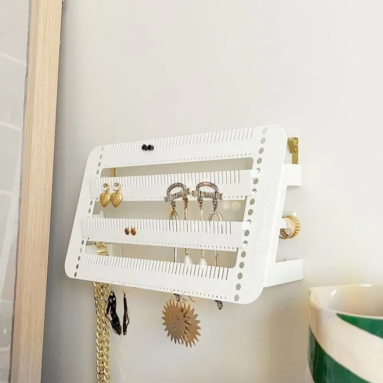 Mini Metal Easy-Drop Jewellery Stand/Hanger -- White