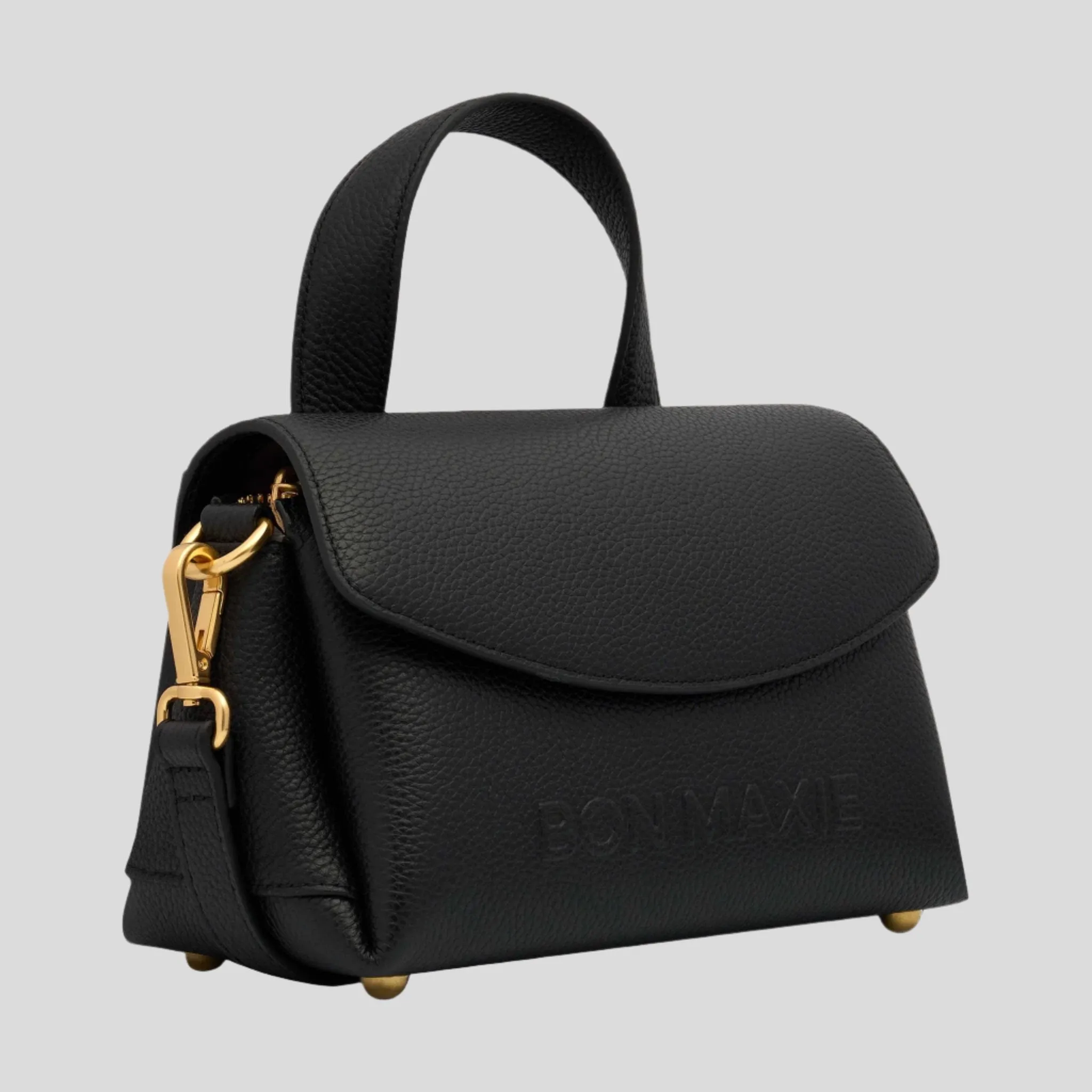 Mini Tryhard Leather Crossbody Bag -- Black
