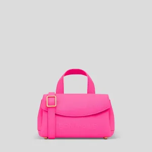 Mini Tryhard Leather Crossbody Bag -- Neon Pink