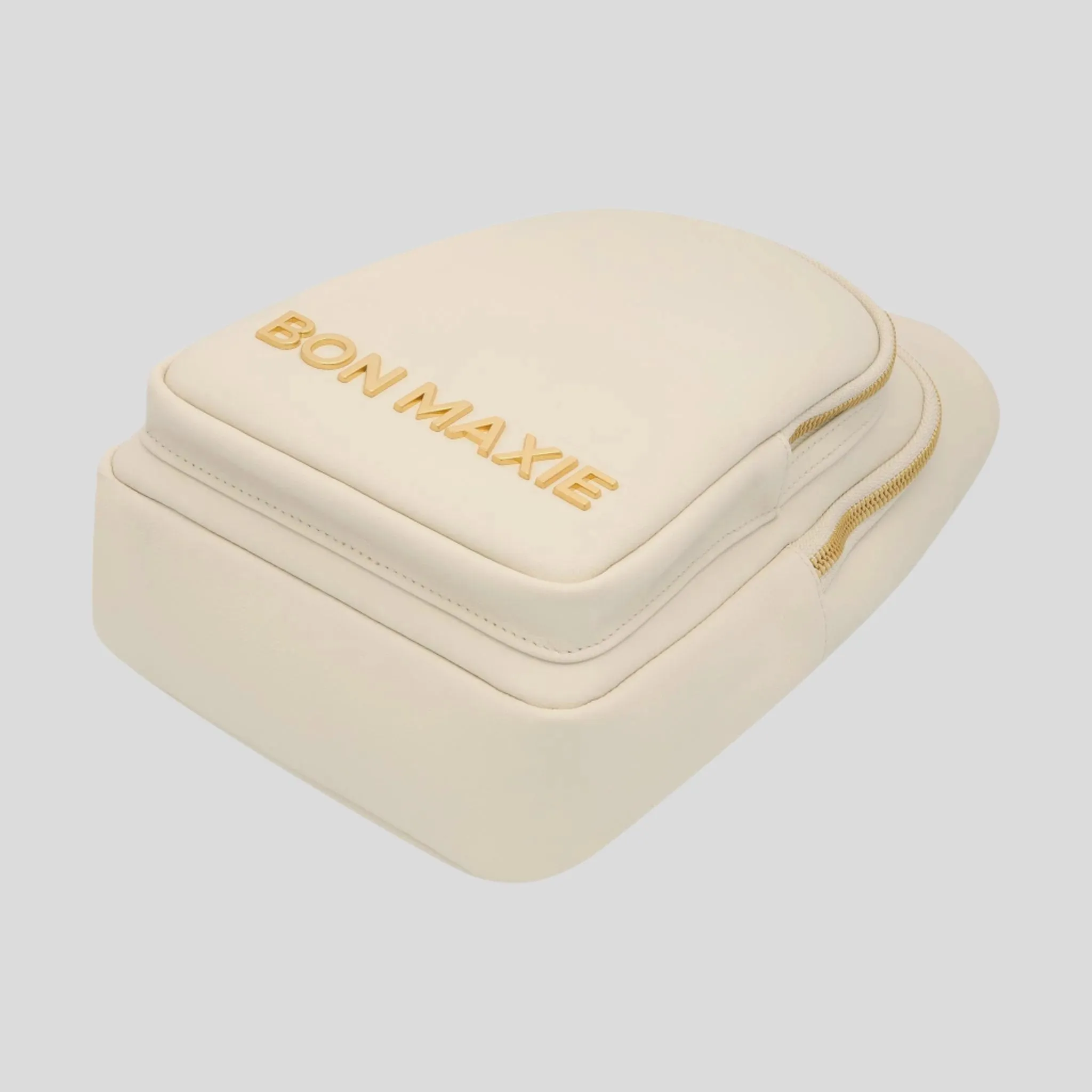 Multiwear Leather Crossbody Sling Bag -- Cream Bold Logo