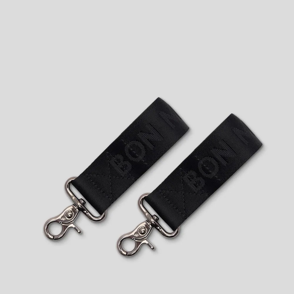 No-Slip Velcro Pram Straps -- Black