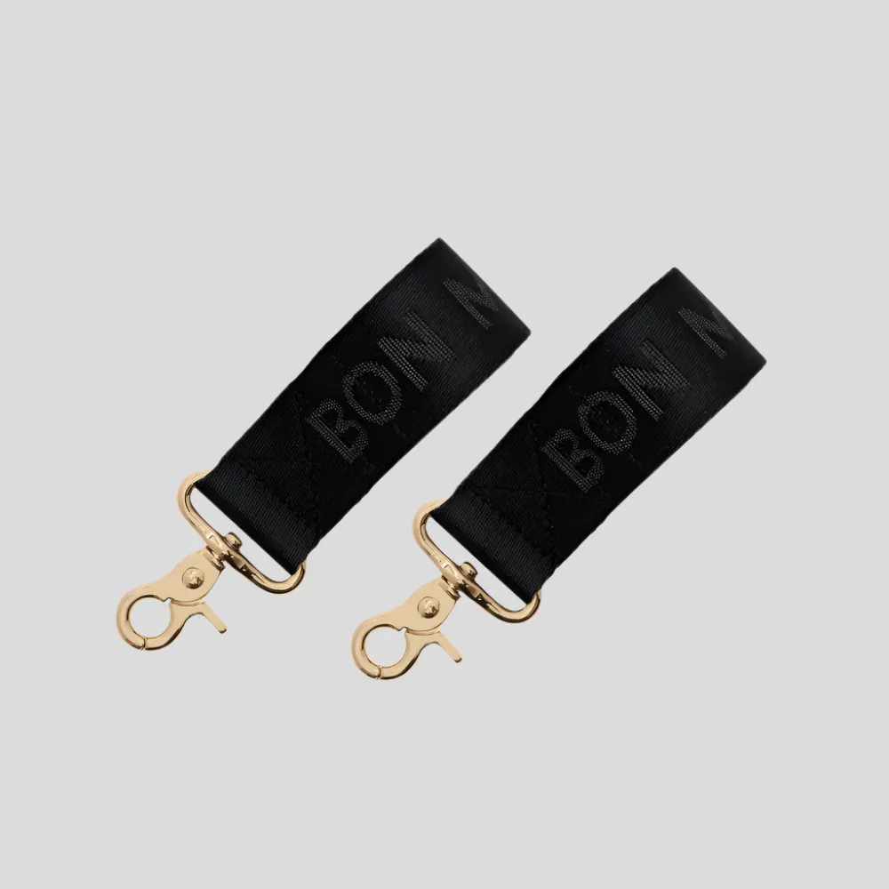 No-Slip Velcro Pram Straps -- Black