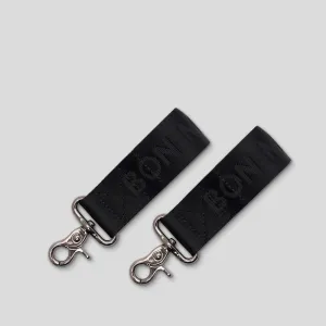 No-Slip Velcro Pram Straps -- Black