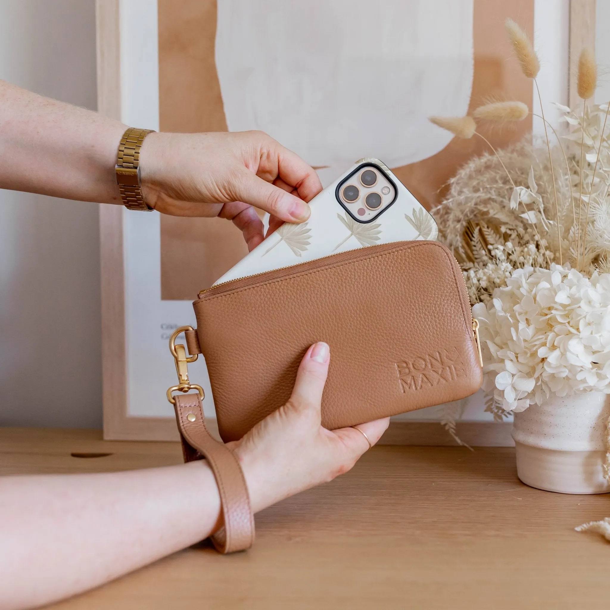 Phone Wallet Bundle -- Tan