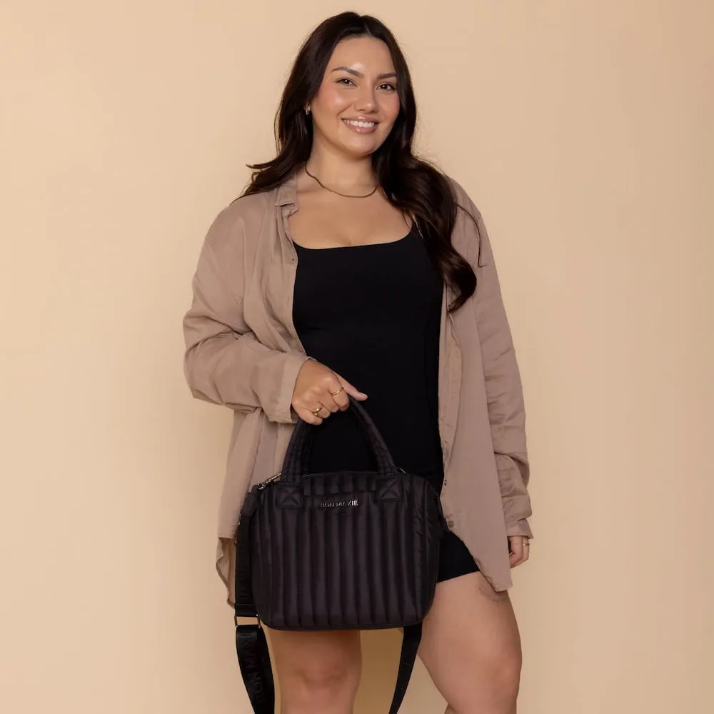 Puffy Pillow Crossbody Bag -- Black