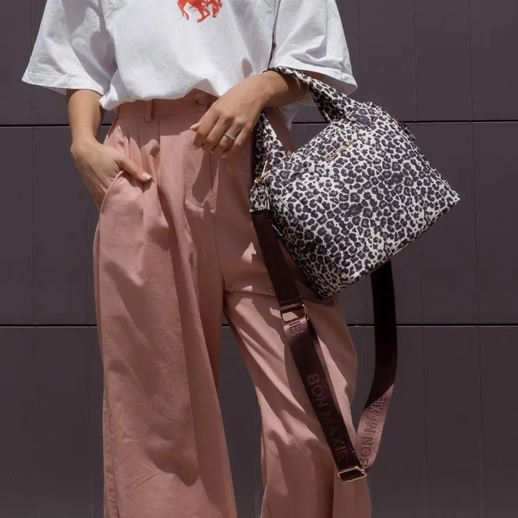 Puffy Pillow Crossbody Bag -- Leopard