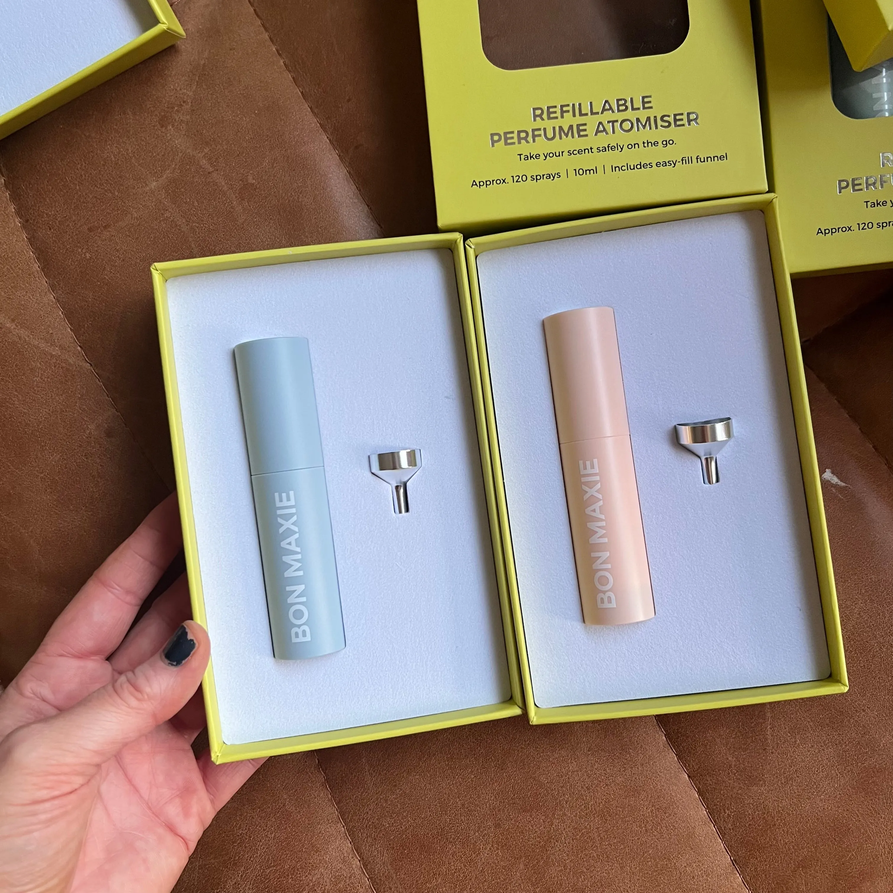 Refillable Perfume Atomiser -- Matte Haze Blue