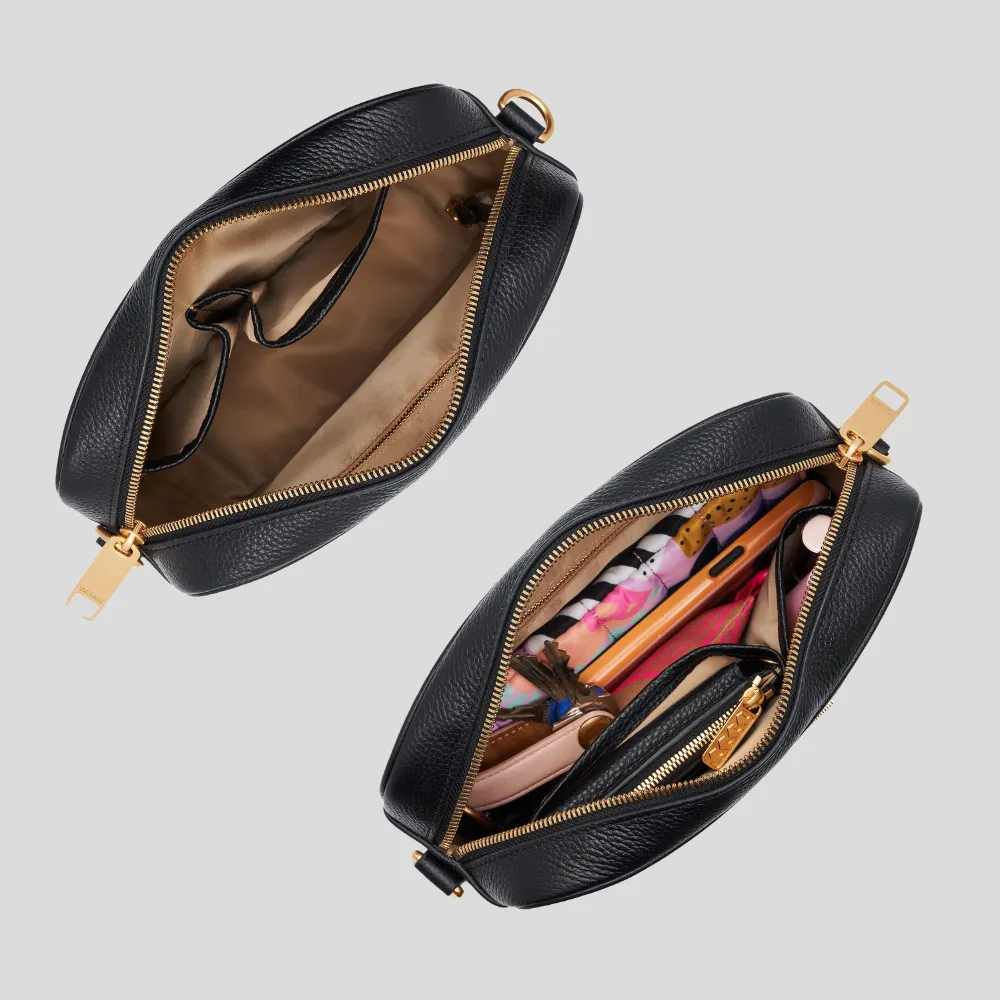 Sidekick Leather Crossbody Bag -- Lemon