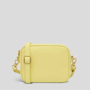 Sidekick Leather Crossbody Bag -- Lemon
