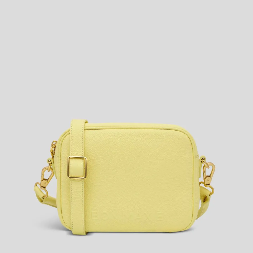 Sidekick Leather Crossbody Bag -- Lemon