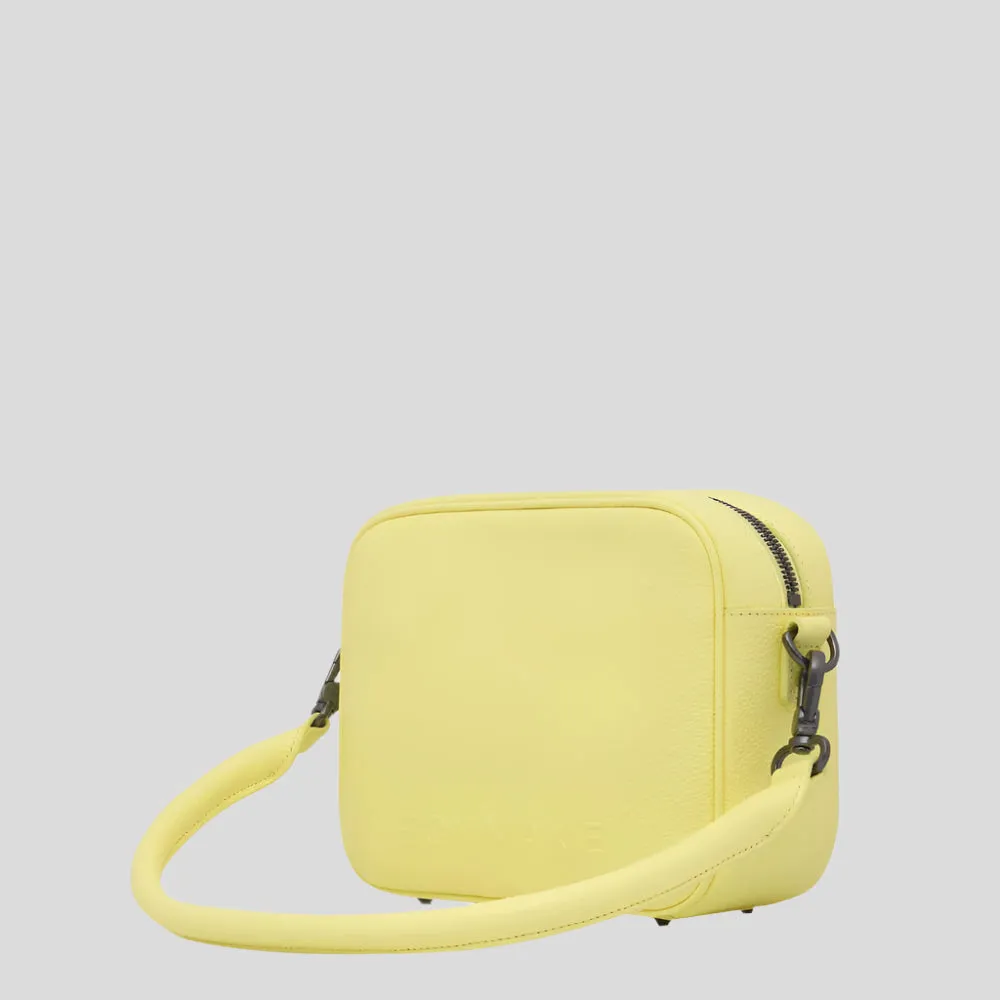 Sidekick Leather Crossbody Bag -- Lemon